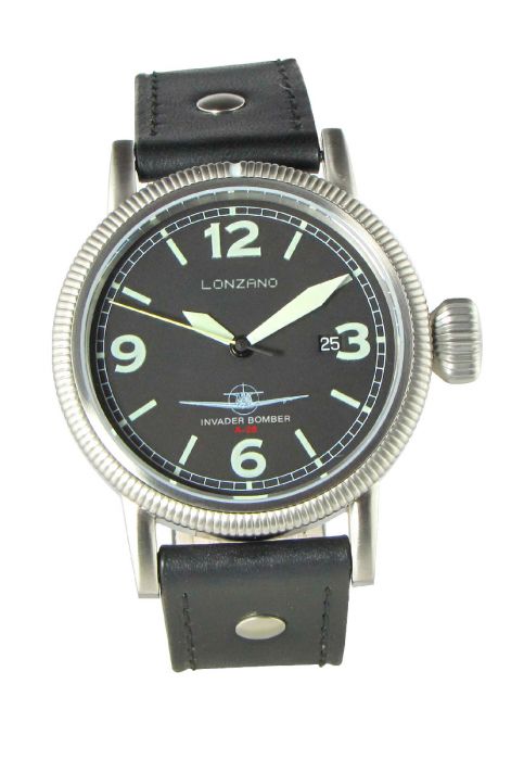 Lonzano Invader Bomber A-26 Black Timepiece