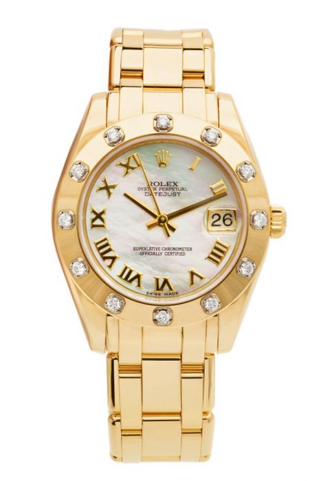 ROLEX 34MM GOLD PEARLMASTER 81318 YELLOW GOLD
