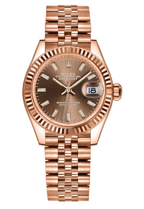 Rolex Lady Datejust 279175 Rose Gold Chocolate Dial