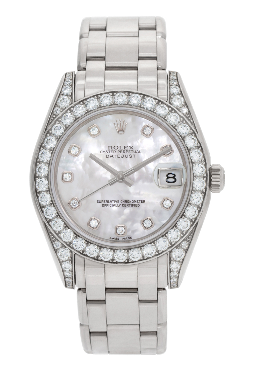 Ladies Rolex Pearlmaster 81159 18k White Gold And Diamonds