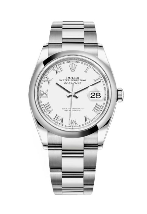 Rolex Datejust 36 White Roman Dial 126200