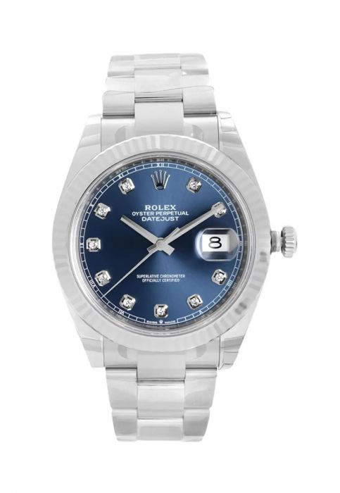 ROLEX DATEJUST 41mm 126334 BLUE Diamond Dial